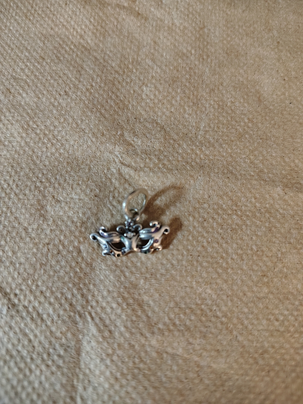 Silver Masquerade Mask Charm Pendant - Silver